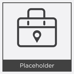 Placeholder icon isolated on white background