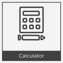 Calculator icon isolated on white background