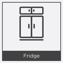 Fridge icon isolated on white background