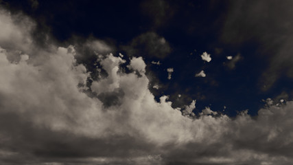 3D Rendering Dark Cloud Sky Background