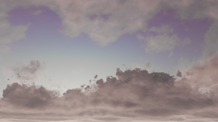 3D Rendering Cloud Sky Background Illustration