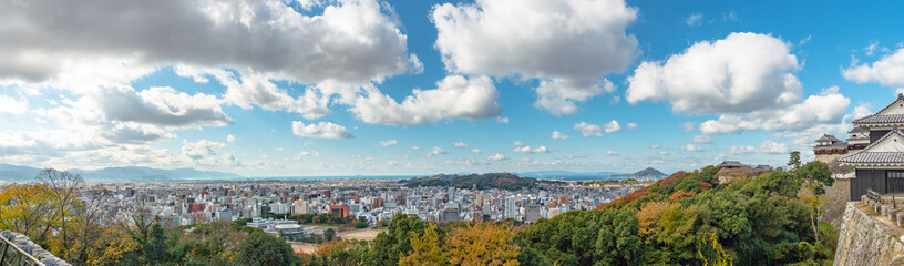 Fototapeta na wymiar 松山市街地の眺望