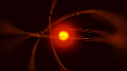 3d illustration of Atom Spinning. Science concept