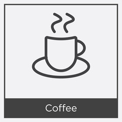 Coffee icon isolated on white background