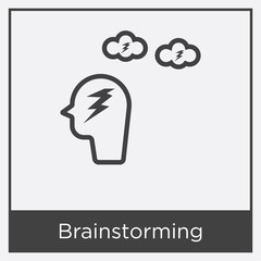 Brainstorming icon isolated on white background