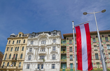 Obraz premium Jugendstilhäuser in Wien