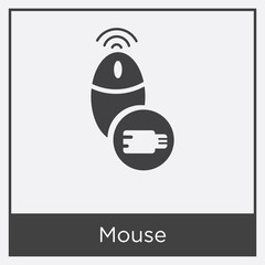 Mouse icon isolated on white background