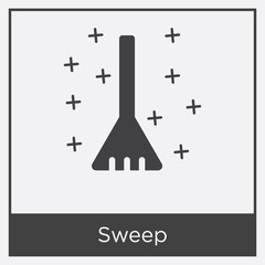 Sweep icon isolated on white background