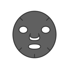 Black charcoal masks, cosmetic and beauty concept icon