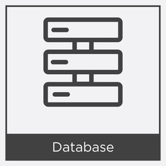 Database icon isolated on white background
