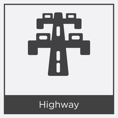 Highway icon isolated on white background