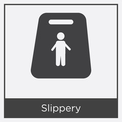 Slippery icon isolated on white background