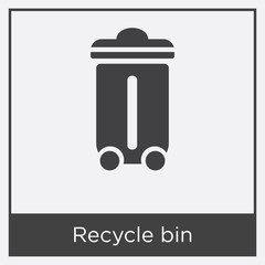 Recycle bin icon isolated on white background