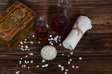 scented melting ball and body oils