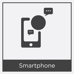 Smartphone icon isolated on white background