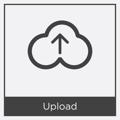 Upload icon isolated on white background