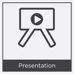 Presentation icon isolated on white background