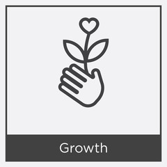Growth icon isolated on white background