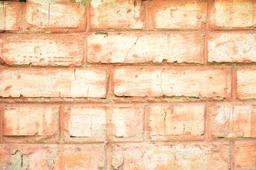 old orange brick wall texture background.