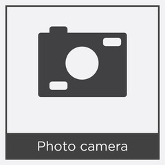 Photo camera icon isolated on white background