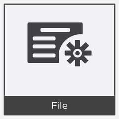 File icon isolated on white background