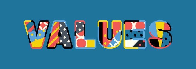 Values Concept Word Art Illustration