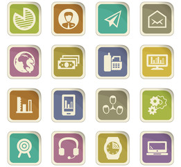 Business management and human resources icons set