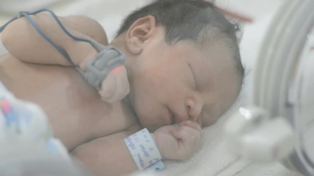 New born 20 minutes old. in labour room hospital