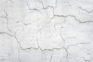 background of cracked white wall
