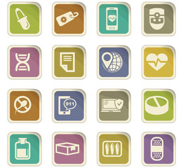 Drug store icons set