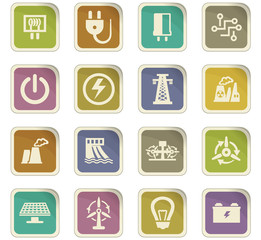 Electricity icon set
