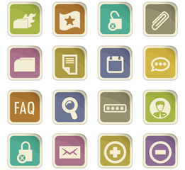 Forum interface icons set