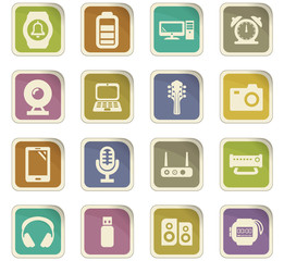 Home appliances icons set