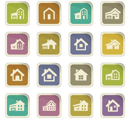 house type icon set