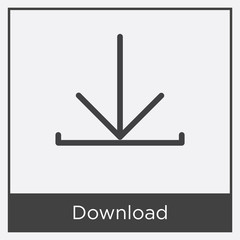 Download icon isolated on white background