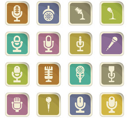 Microphone icons set