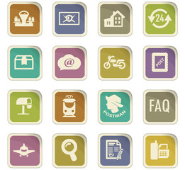 Post service icons set