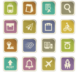 Post service icons set