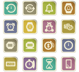 Time icons set