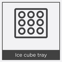 Ice cube tray icon isolated on white background