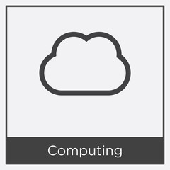 Computing icon isolated on white background