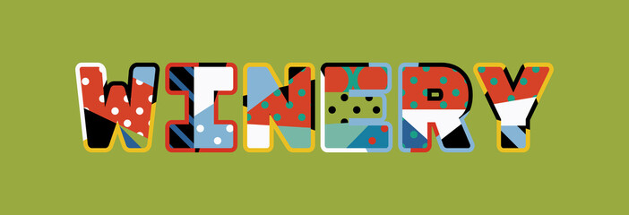 Winery Concept Word Art Illustration