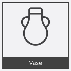 Vase icon isolated on white background