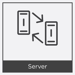 Server icon isolated on white background