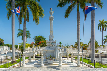 Fototapeta na wymiar Santa Ifigenia Cemetery in Santiago de Cuba 