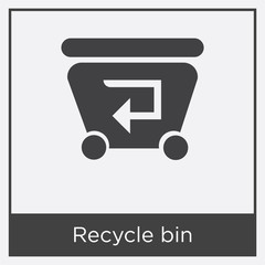 Recycle bin icon isolated on white background