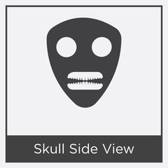 Skull Side View icon isolated on white background