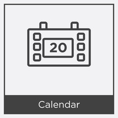 Calendar icon isolated on white background