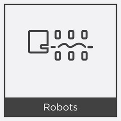 Robots icon isolated on white background