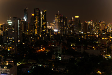 Fototapeta na wymiar Bangkok, Thailande, vue coucher soleil capitale